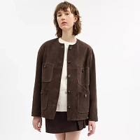 Suede Cardigan Jacket