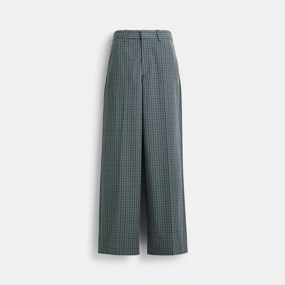 Wide Leg Patterned Trousers