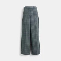 Wide Leg Patterned Trousers