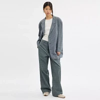 Wide Leg Patterned Trousers