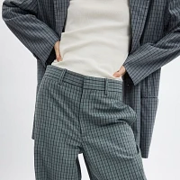 Wide Leg Patterned Trousers