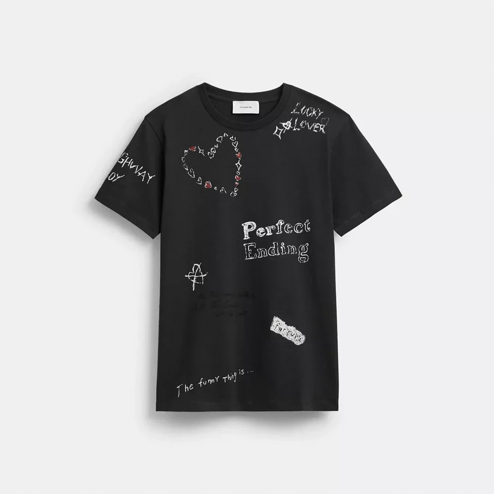 Sketch Print T Shirt