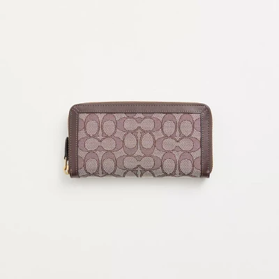 Restored Accordion Zip Wallet In Signature Jacquard