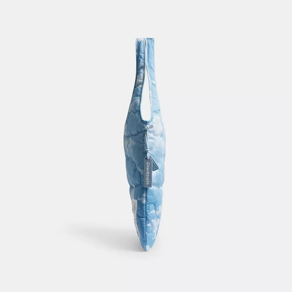 Coachtopia Loop Quilted Flat Tote With Cloud Print