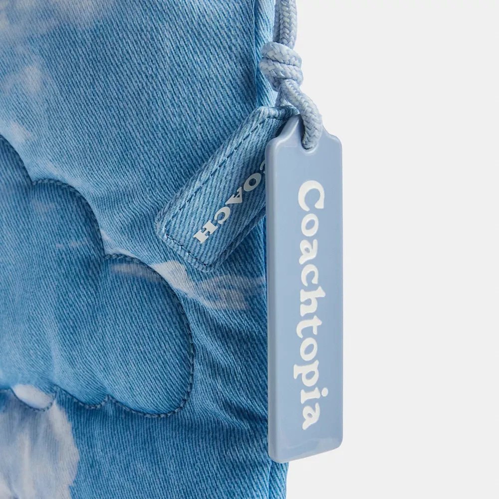 Coachtopia Loop Quilted Flat Tote With Cloud Print