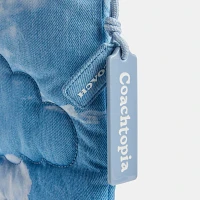 Coachtopia Loop Quilted Flat Tote With Cloud Print