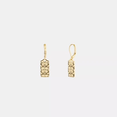 Quilted Signature Drop Earrings