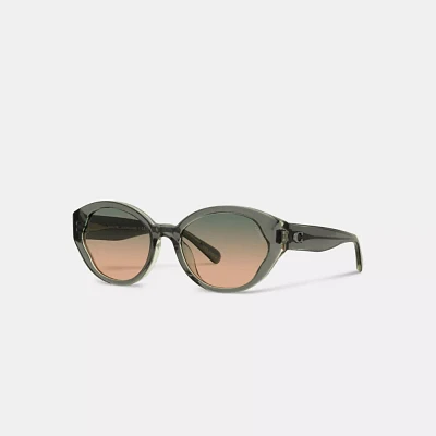 Beveled Signature Petal Round Sunglasses