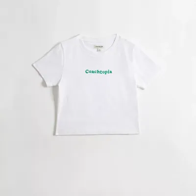 Cropped T Shirt With Coachtopia Logo