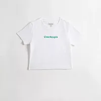 Cropped T Shirt With Coachtopia Logo