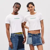 Cropped T Shirt With Coachtopia Logo