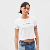 Cropped T Shirt With Coachtopia Logo