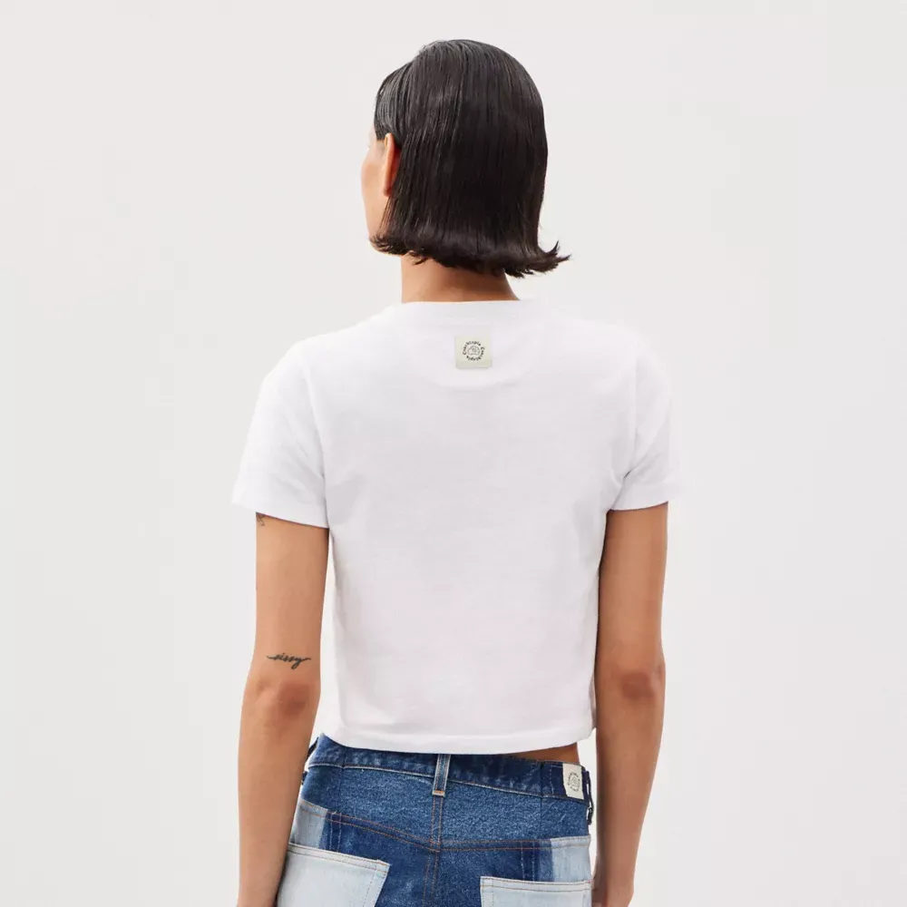 Cropped T Shirt With Coachtopia Logo