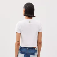 Cropped T Shirt With Coachtopia Logo