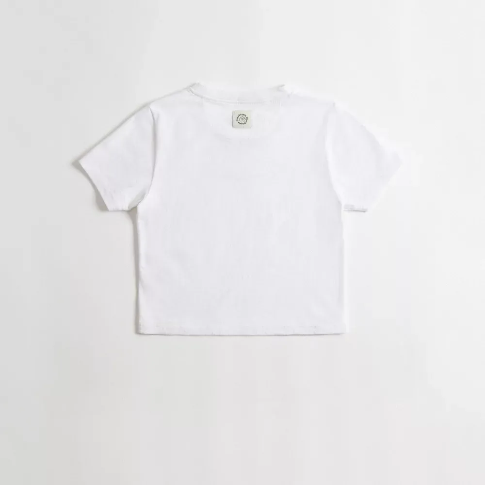 Cropped T Shirt With Coachtopia Logo