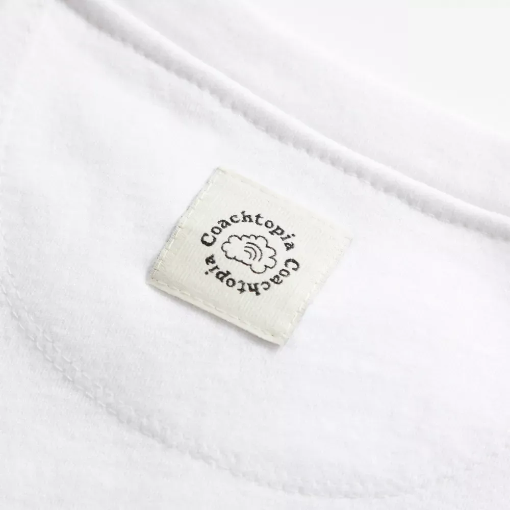 Cropped T Shirt With Coachtopia Logo