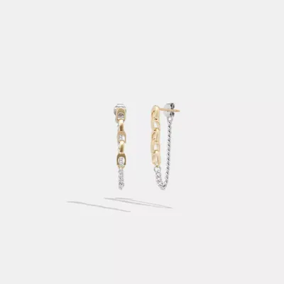 Signature Mixed Chain Drop Earrings