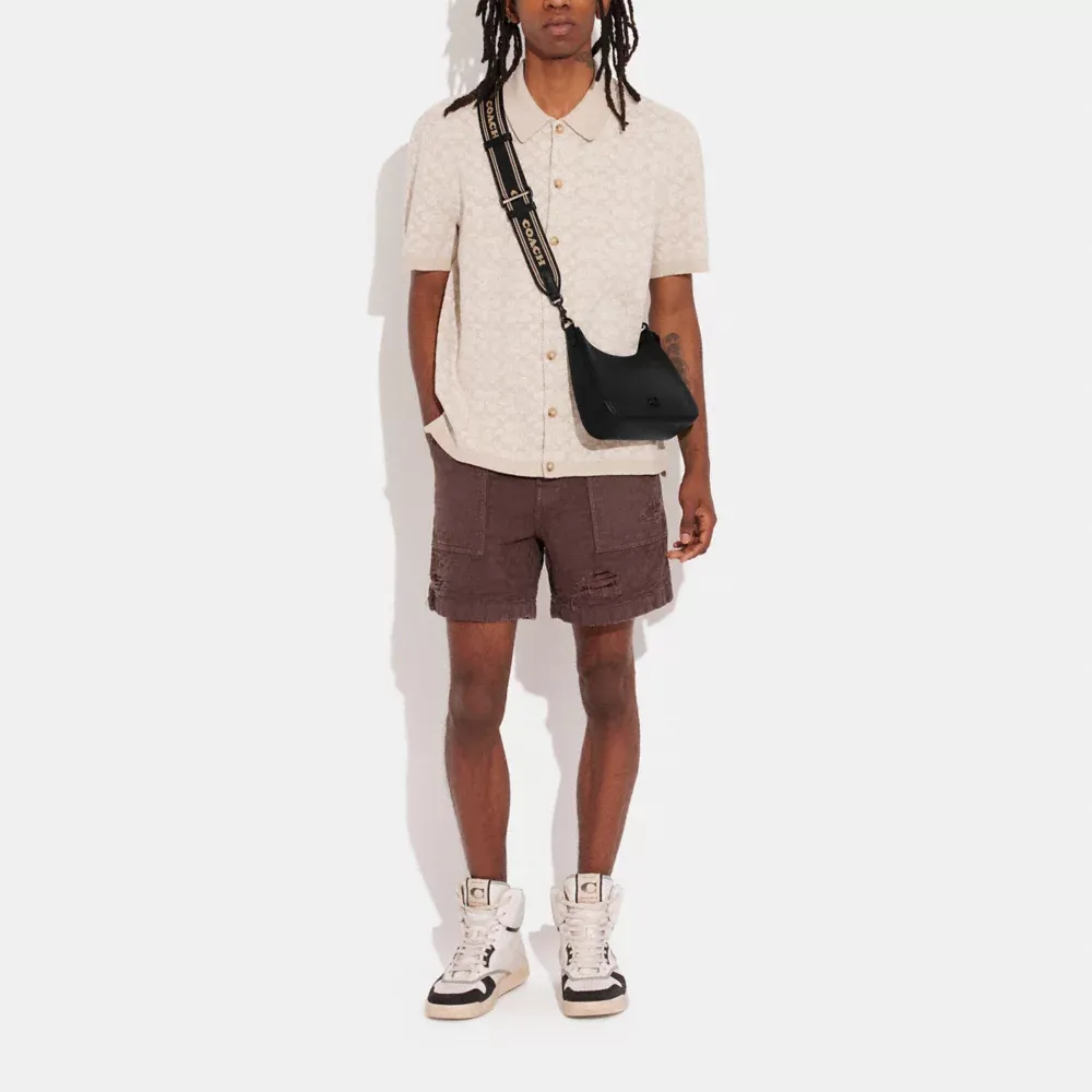 Hobo Crossbody With Signature Canvas