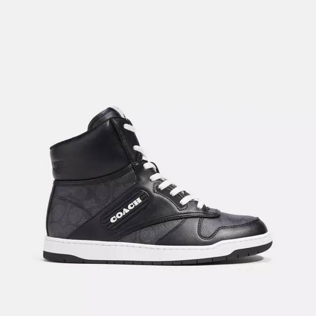 Coach Skate High Top Sneaker Signature Jacquard