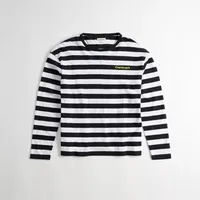 Striped Long Sleeve T Shirt 97% Recycled Cotton