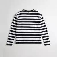 Striped Long Sleeve T Shirt 97% Recycled Cotton