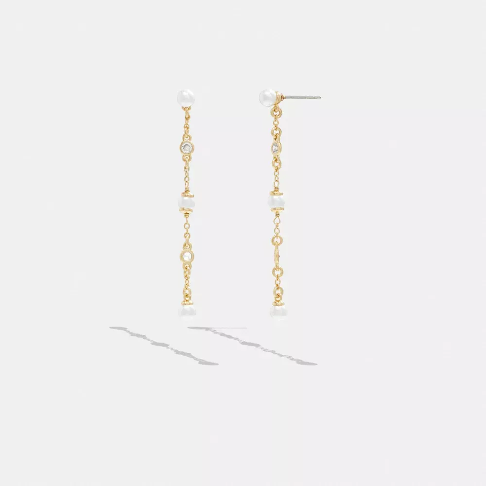 Classic Pearl Linear Earrings