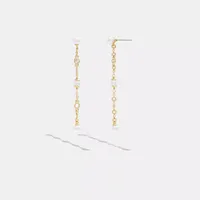 Classic Pearl Linear Earrings