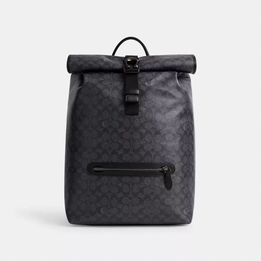 Beck Roll Top Backpack In Signature Canvas