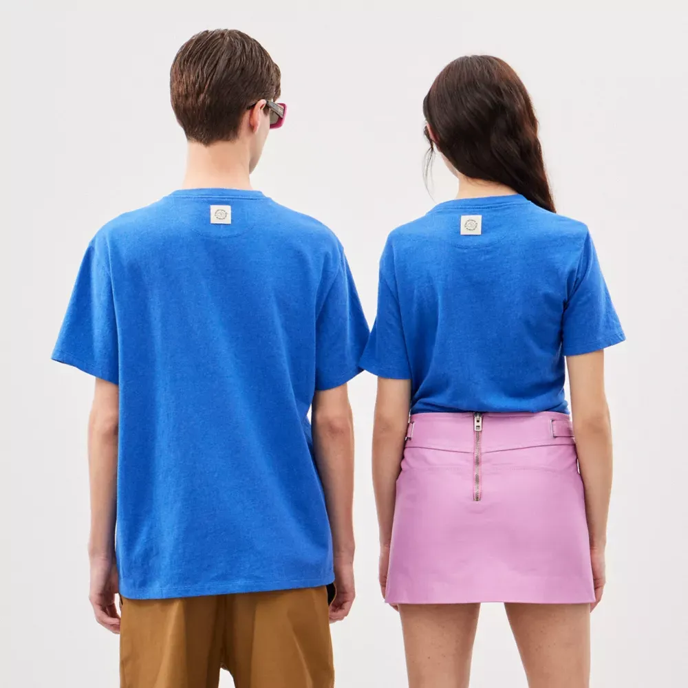 Relaxed T Shirt With Let Us Take A Trip Print