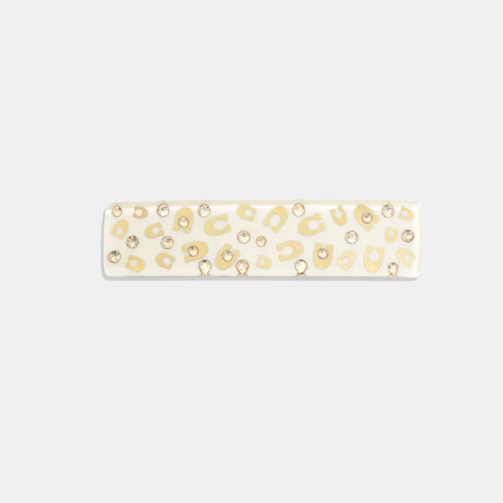 Signature Resin Wide Hair Barrette