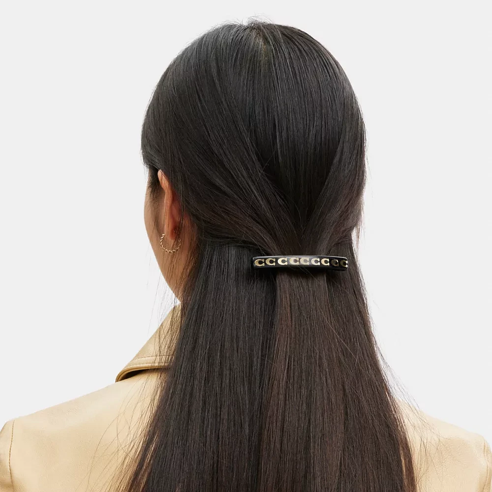 Signature Resin Thin Hair Barrette