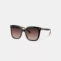 Beveled Signature Oversized Square Sunglasses