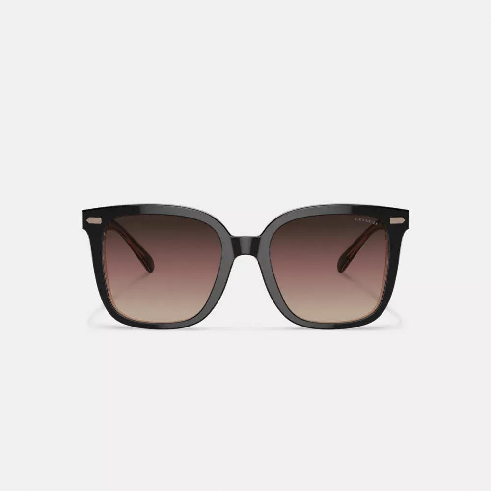 Beveled Signature Oversized Square Sunglasses