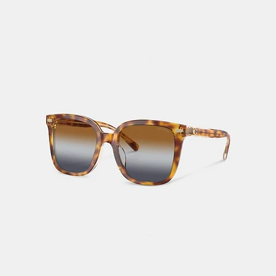 Beveled Signature Oversized Square Sunglasses