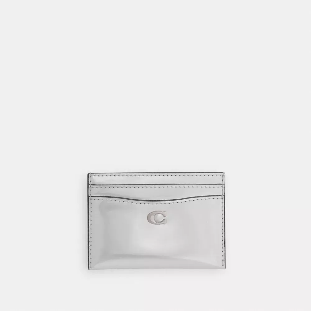 Essential Card Case In Silver Metallic