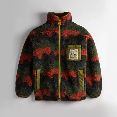 Coachtopia Loop Fleece Jacket With Wavy Print