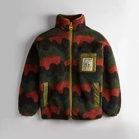 Coachtopia Loop Fleece Jacket With Wavy Print