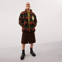 Coachtopia Loop Fleece Jacket With Wavy Print