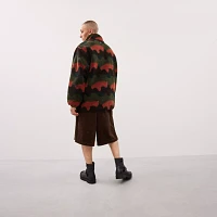 Coachtopia Loop Fleece Jacket With Wavy Print