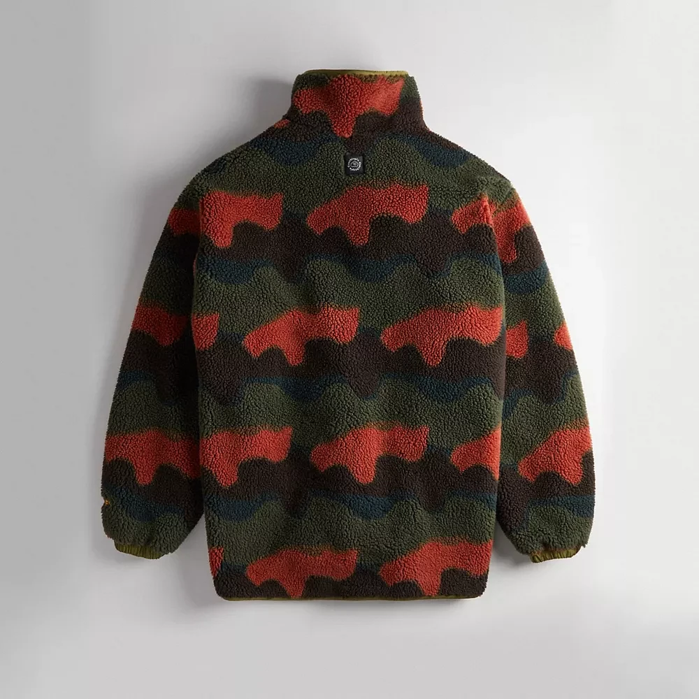 Coachtopia Loop Fleece Jacket With Wavy Print