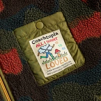 Coachtopia Loop Fleece Jacket With Wavy Print