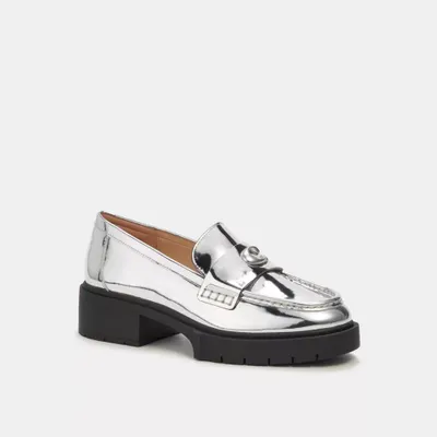 Leah Loafer Silver Metallic