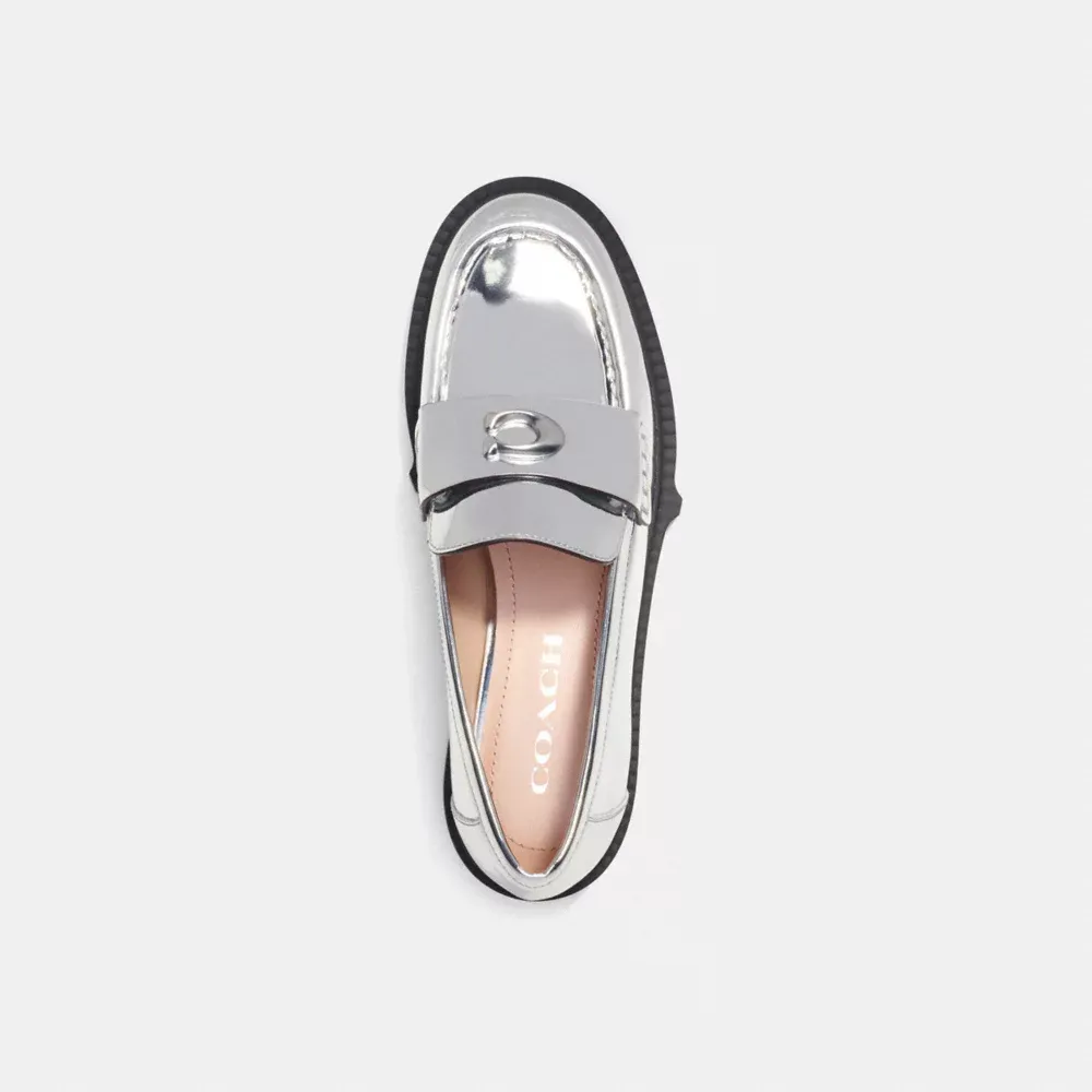 Leah Loafer Silver Metallic