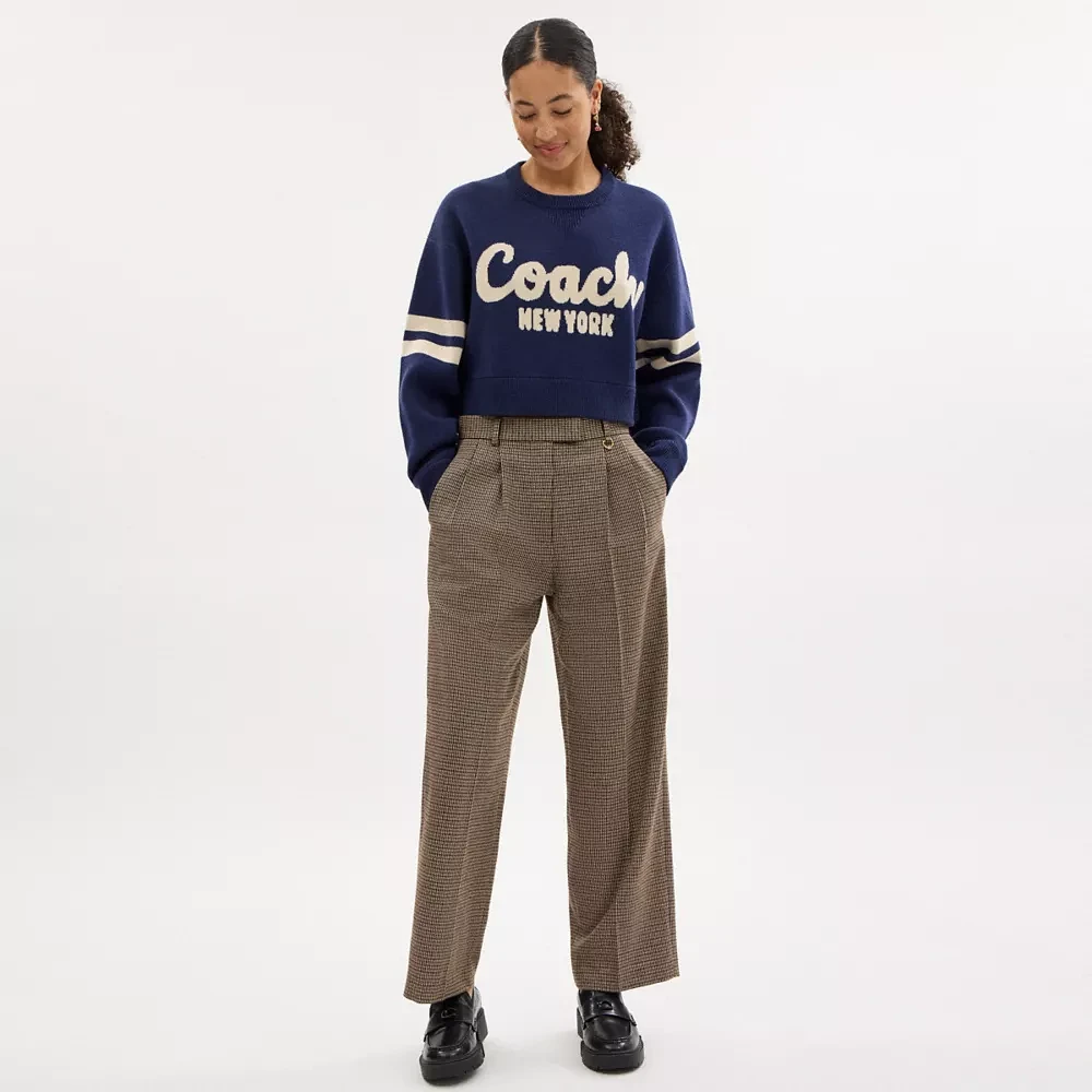 Cropped Coach Sweater