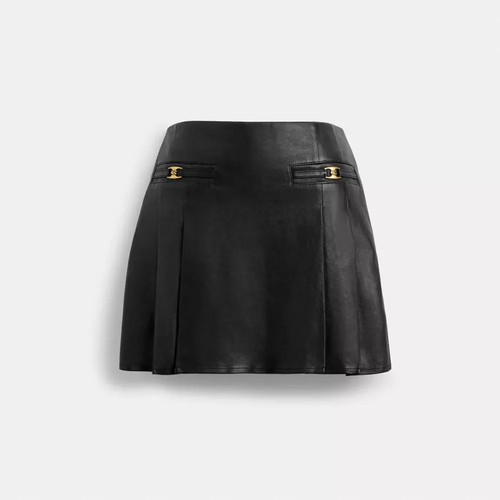 Heritage C Leather Mini Skirt