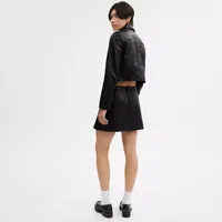 Heritage C Leather Mini Skirt