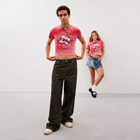 Cropped T Shirt With Floated Here To See You Print