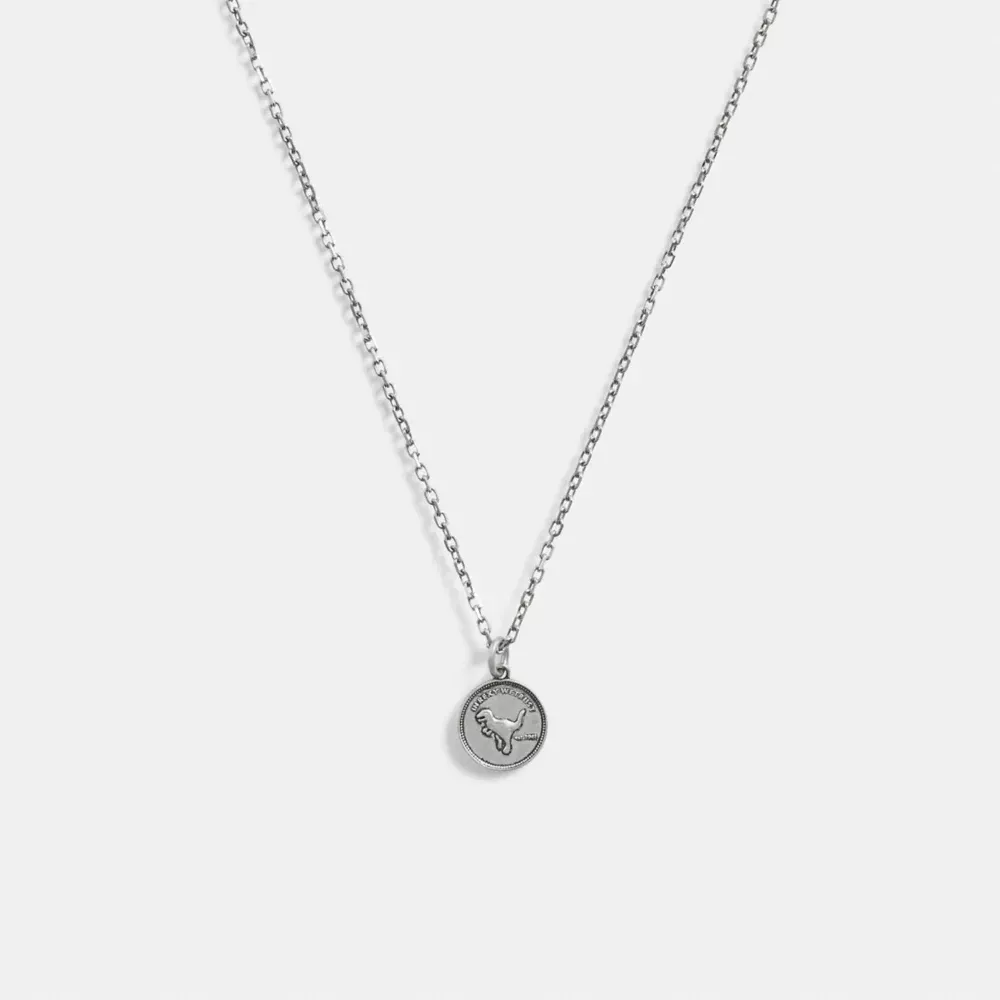 Sterling Silver Coin Pendant Necklace