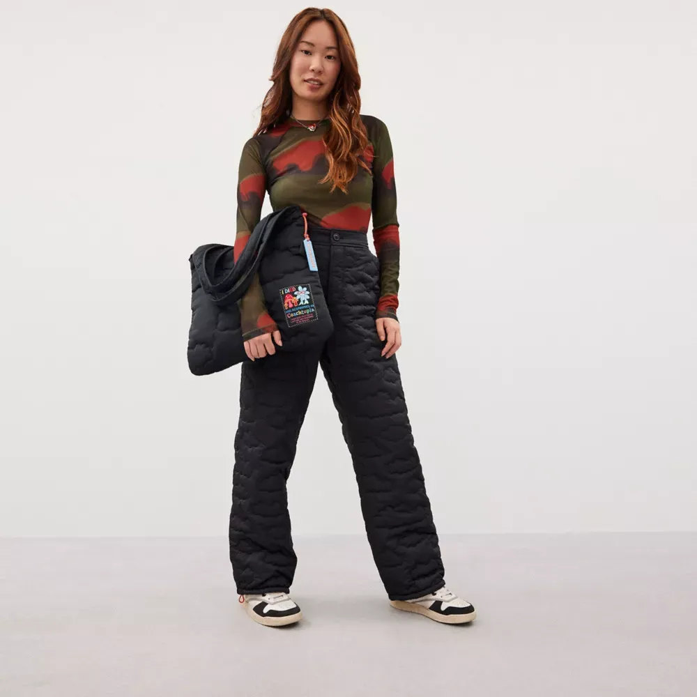 Coachtopia Loop Flat Tote With Cloud Quilting