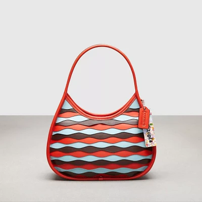 Ergo Bag In Wavy Appliqué Upcrafted Leather